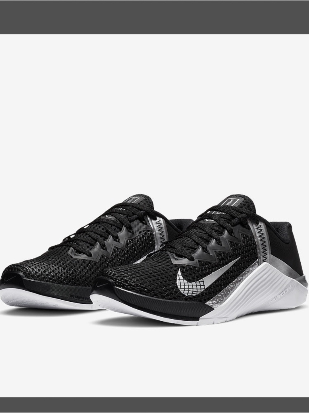 Nike Metcon 6 - Black and Silver Women's Training Sneakers